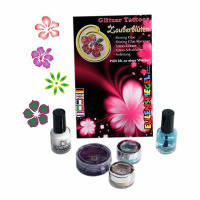 Eulenspiegel Glitter Tattoo Set - Magic Blossoms